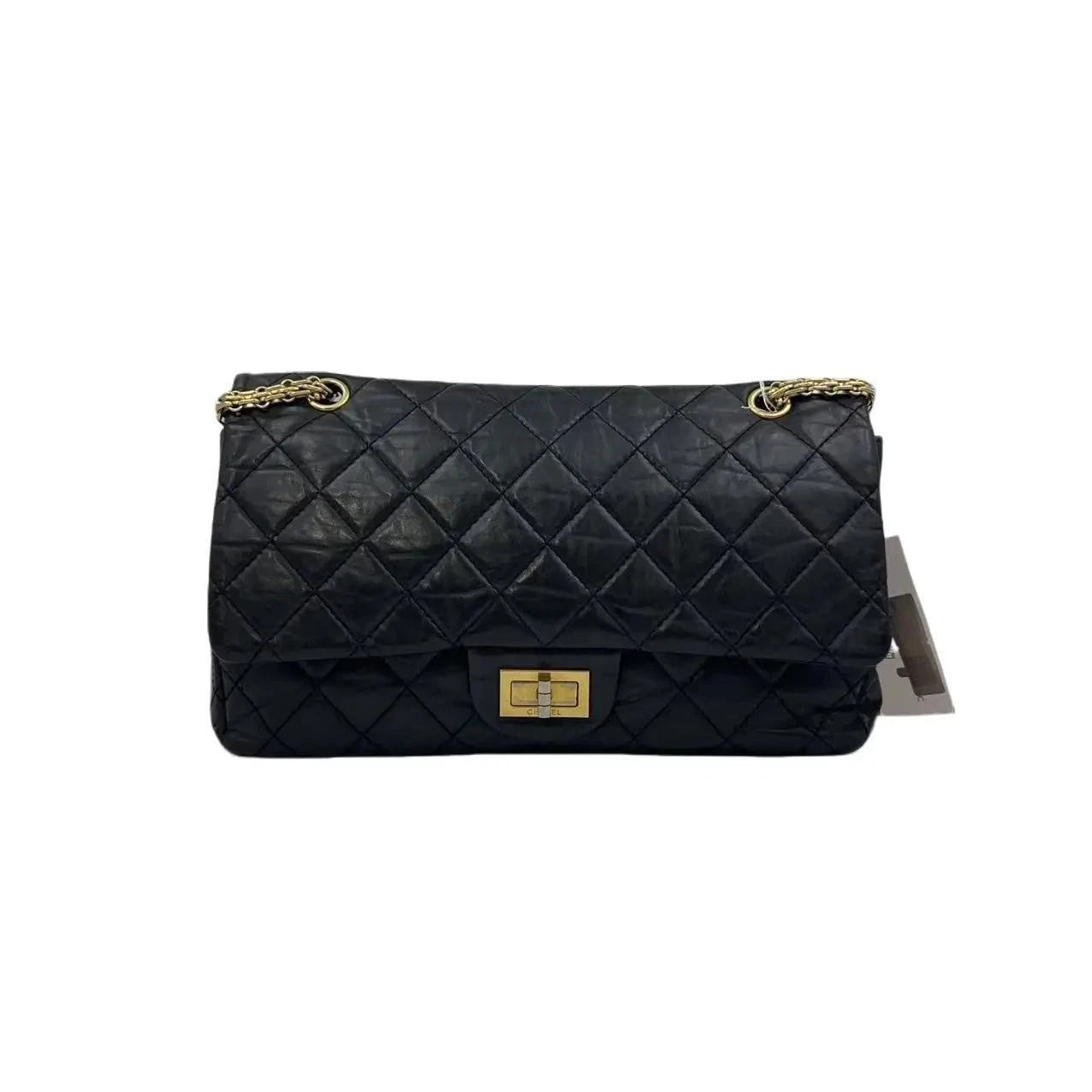 Chanel Black and Gold 2.55 Chain Bag H51455